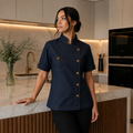 Chaqueta Chef Mujer en Mezclilla Askary | Uniforme de Cocina