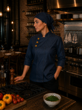 Chaqueta de Chef Mujer en Denim Askary | Uniforme de Cocina