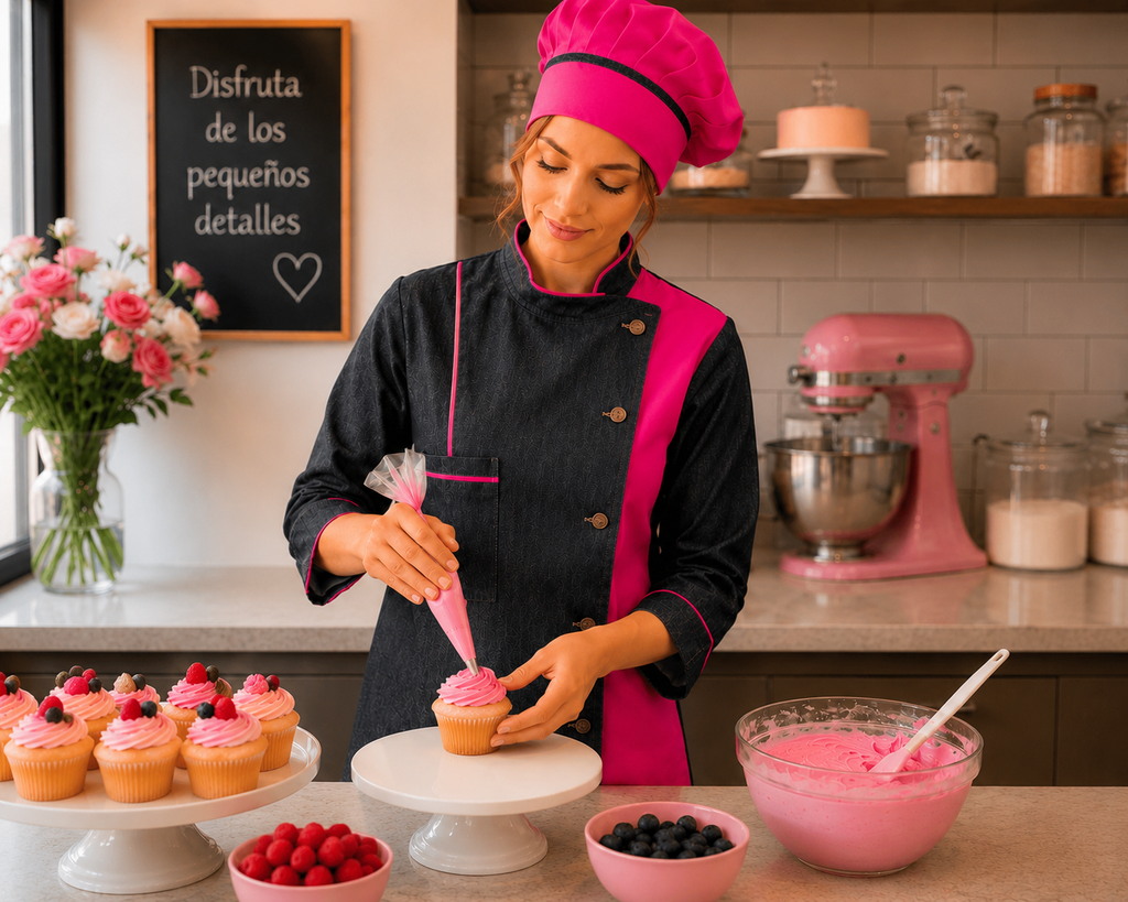 Chaqueta Chef Mujer Denim Botón Jeans | Uniforme Cocina Askary