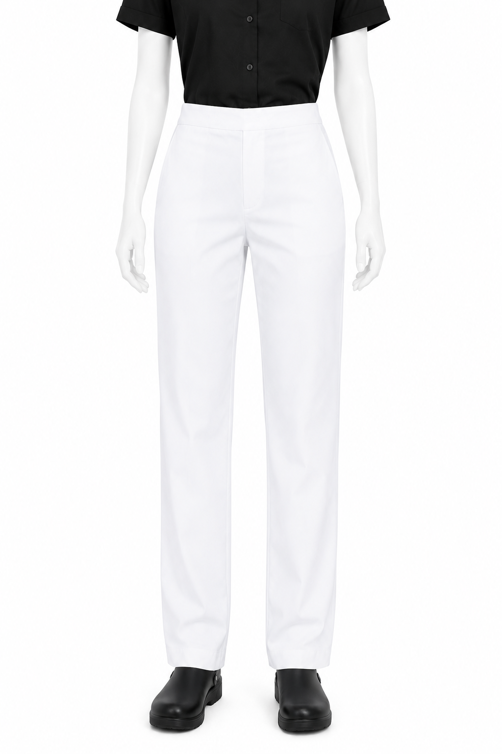 Pantalón Gastronómico Mujer Blanco Elasticado Askary | Uniforme de Cocina